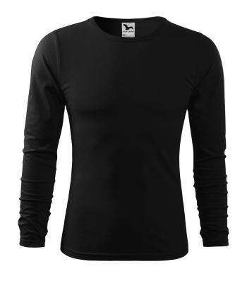 MALFINI Pánske tričko s dlhým rukávom Fit-T Long Sleeve - Čierna | L