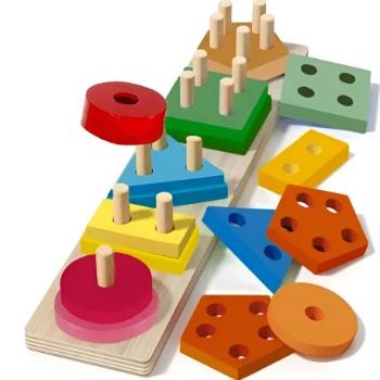MG Wooden Sorter drevená vkladačka, tvary