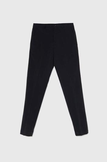 Nohavice Lindbergh pánske, tmavomodrá farba, strih chinos, 30-01040-NAVY