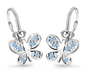 Cutie Jewellery Detské náušnice z bieleho zlata C2748-10-X-2 svetlo modrá