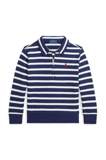 Detská bavlnená mikina Polo Ralph Lauren tmavomodrá farba, vzorovaná, 322958182001