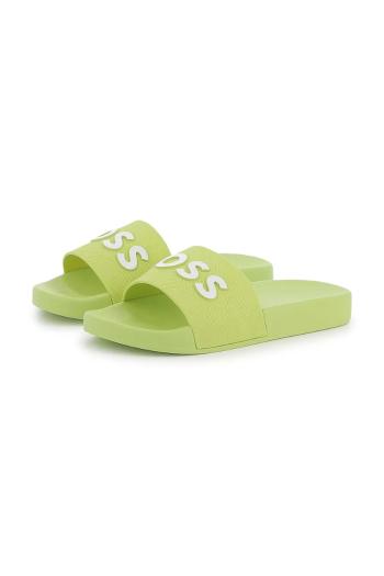 Detské šľapky BOSS zelená farba, J51643