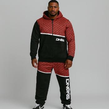 Dangerous DNGRS Sweat Suit Red Black