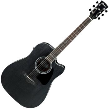 Ibanez AW84CE-WK Weathered Black Open Pore Elektroakustická gitara Dreadnought