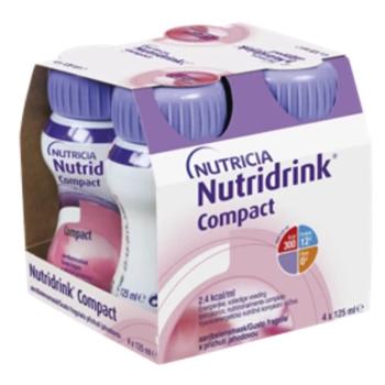 NUTRIDRINK Compact s jahodovou príchuťou 4 x 125 ml