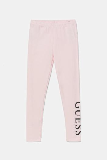 Detské legíny Guess ružová farba, s potlačou, K3YB01 J1314