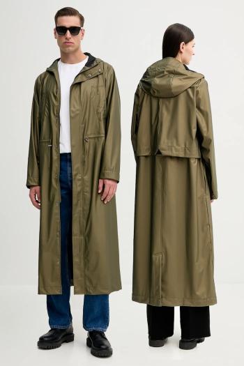 Bunda Rains Bold Longest Jacket W3 zelená farba, prechodná, 12120