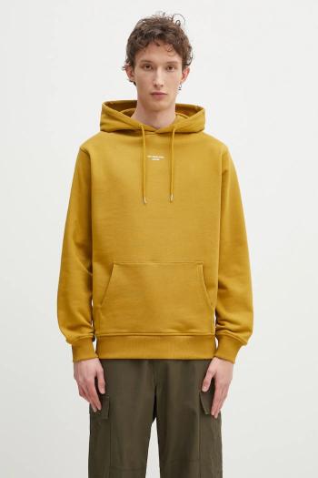 Bavlnená mikina Drôle de Monsieur Le Hoodie Slogan Classique pánska, zelená farba, s kapucňou, s potlačou, G-HO161-CO127-MS