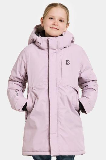 Detská bunda Didriksons PORFYR KIDS PARKA fialová farba, 505389