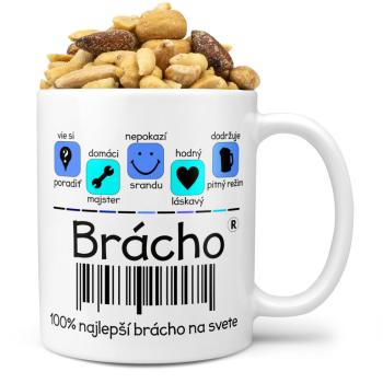 Hrnček Brácho 100% (Náplň hrnčeka: Zmes slaných orieškov)