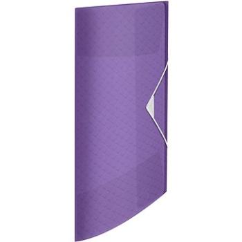 ESSELTE Colour Breeze A4 trojchlopňové s gumičkou, transparentné levanduľové (628440)