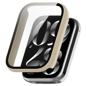 PC FULL COVER Plastový kryt so sklom pre Xiaomi Smart Band 9 Pro IVORY