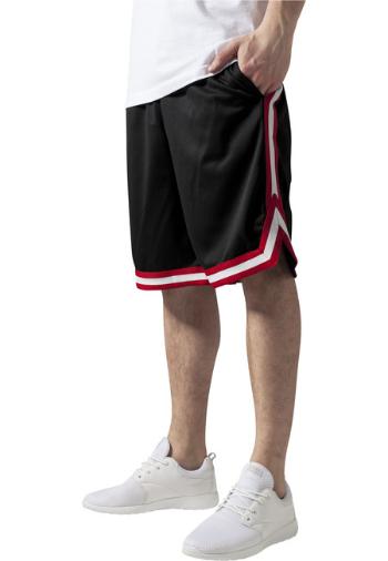 Urban Classics Stripes Mesh Shorts blkredwht - XL