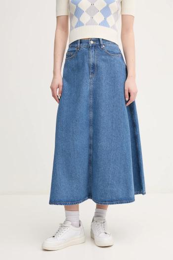 Rifľová sukňa United Colors of Benetton midi, áčkový strih, 43C8D004K