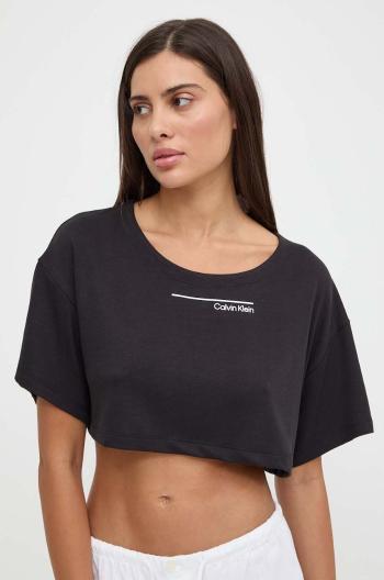 Plážový top Calvin Klein čierna farba,KW0KW02478