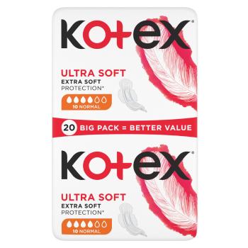 KOTEX Ultra Soft Dámske hygienické vložky Normal 20 kusov