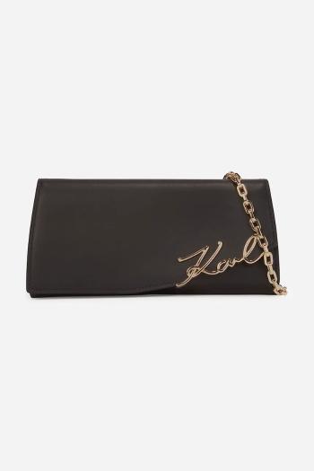 Kožená peňaženka Karl Lagerfeld dámska, čierna farba, A2W32033