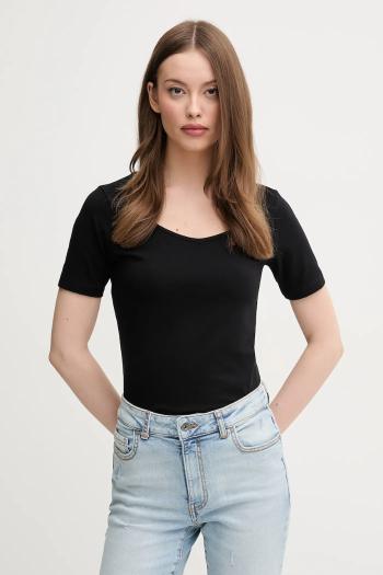 Tričko United Colors of Benetton dámske, čierna farba, 3FJHD401P