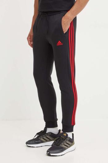 Tepláky adidas Essentials čierna farba, s nášivkou, JI6428