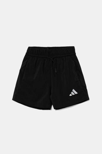 Detské krátke nohavice adidas čierna farba, s potlačou, nastaviteľný pás JC9770
