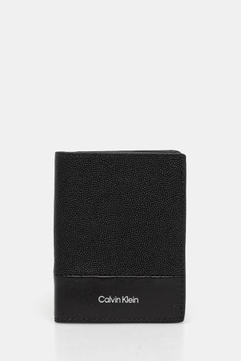 Kožená peňaženka Calvin Klein pánska, čierna farba, K50K512679