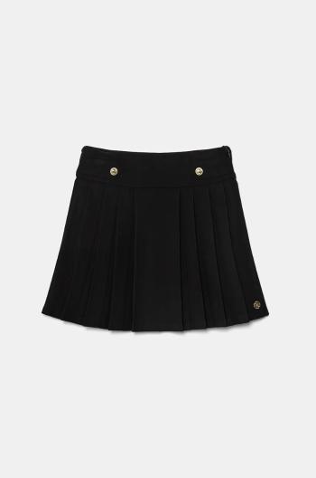 Dievčenská sukňa Guess čierna farba, mini, áčkový strih, J4BD10 KAUH0
