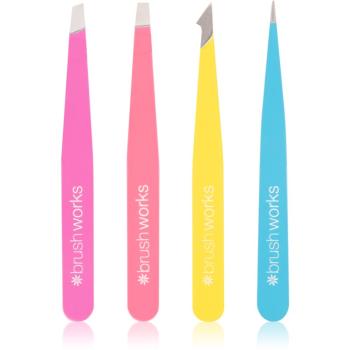 Brushworks Tweezer Set Neon sada pinziet