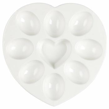 Florina Porcelánový tanier na vajíčka Heart, 20 x 20 cm