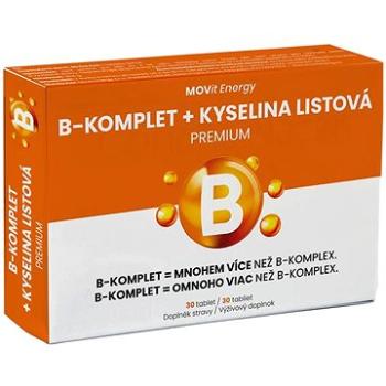 MOVit B-Komplet + Kyselina listová PREMIUM, 30 tabliet (8594202100450)