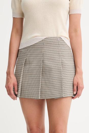 Sukňa Twinset béžová farba, mini, áčkový strih, 252AP2245