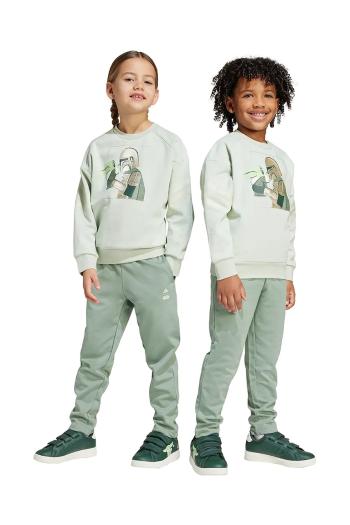 Detská tepláková súprava adidas x Star Wars zelená farba, JF3651