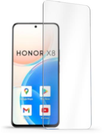 Üvegfólia AlzaGuard Case Friendly Glass Protector Honor X8 / X8a 2.5D üvegfólia