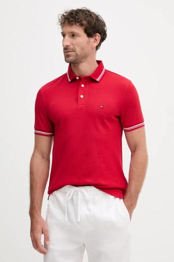 Polo tričko Tommy Hilfiger pánske, ružová farba, jednofarebné, MW0MW39993