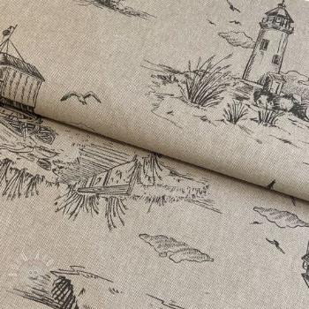 Dekoračná látka Linenlook Pendrawing Nautical Scene