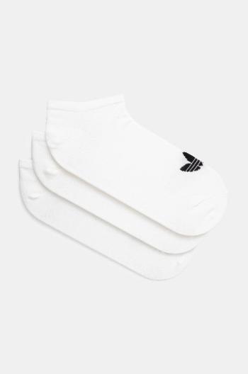 Ponožky adidas Originals Trefoil Liner 3-pak biela farba, S20273