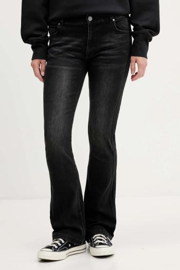 Rifle adidas Originals Slim Denim stredne vysoký pás, KE9802
