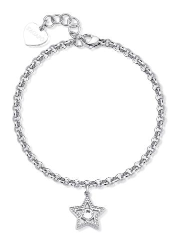 S'Agapõ Oceľový náramok s hviezdičkou Lucky Light SKT43