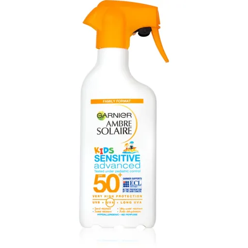 Garnier Ambre Solaire Sensitive Advanced ochranný sprej pre deti SPF 50+ 270 ml