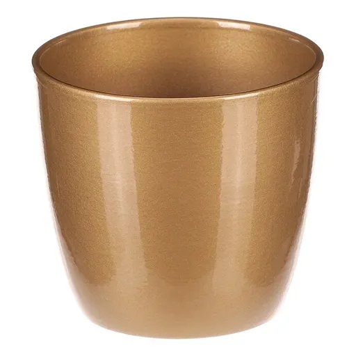 Keramický obal na kvety Terakota, pr. 12 cm, zlatá