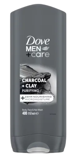 DOVE CHARCOAL & CLAY - Pánsky sprchovací gél 0,4 L