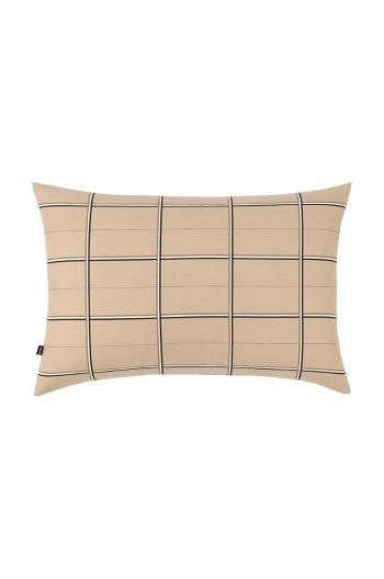 Bavlnená obliečka na vankúš BOSS BOSSCHEC Beige 50 x 75 cm