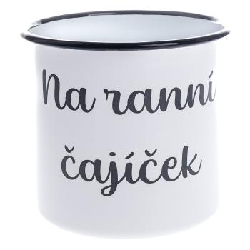 Smaltovaný hrnček "Na ranní čajíček", 1 l