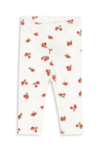 Detské bavlnené legíny Konges Sløjd MINNIE PANTS GOTS béžová farba, vzorované, KS102584