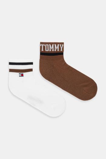 Ponožky Tommy Jeans 2-pak hnedá farba, 701236467