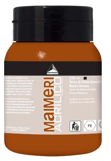 MAIMERI ACRILICO - Akrylové farby 278 - burnt sienna, 0,5 L