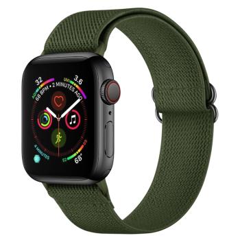 NYLON Remienok pre Apple Watch Ultra 1 / 2 (49mm) / 9 / 8 / 7 (45mm) tmavozelený