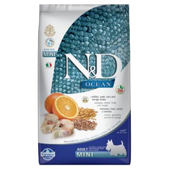 2,5kg N&D egészséges gabona Ocean Adult Mini tőkehal & narancs szárz kutyatáp