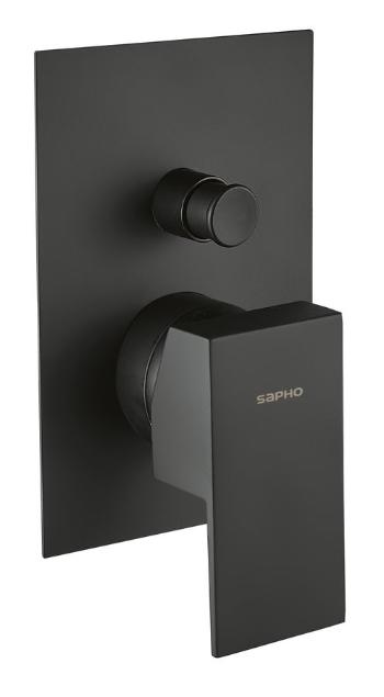 SAPHO SPECTRE podomítková sprchová baterie, 2 výstupy, černá mat 1102-42B