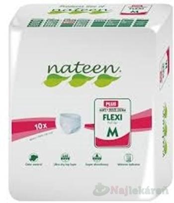 Nateen FLEXI PLUS M nohavičky plienkové, obvod bokov 90-130cm, savosť 2150ml, 10ks