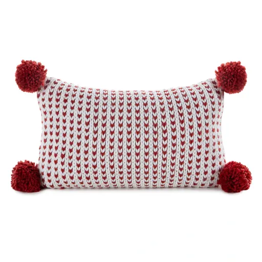 ArtFir Vianočná obliečka na vankúš 104 | biela/červená 30 x 50 cm